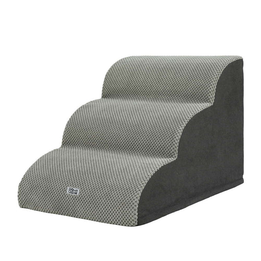 i.Pet 3 Tier Dog Ramp Steps Foam Pet Stairs Bed Sofa Car Portable