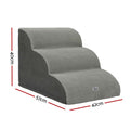 i.Pet 3 Tier Dog Ramp Steps Foam Pet Stairs Bed Sofa Car Portable