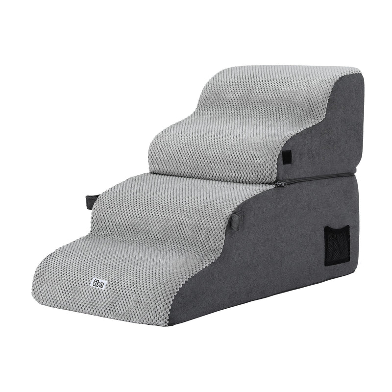 i.Pet Dog Stairs Bed 2-in-1 Sofa Car Foam Non-Slip Grey Washable