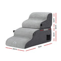 i.Pet Dog Stairs Bed 2-in-1 Sofa Car Foam Non-Slip Grey Washable