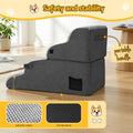 i.Pet Dog Stairs Bed 2-in-1 Sofa Car Foam Non-Slip Grey Washable