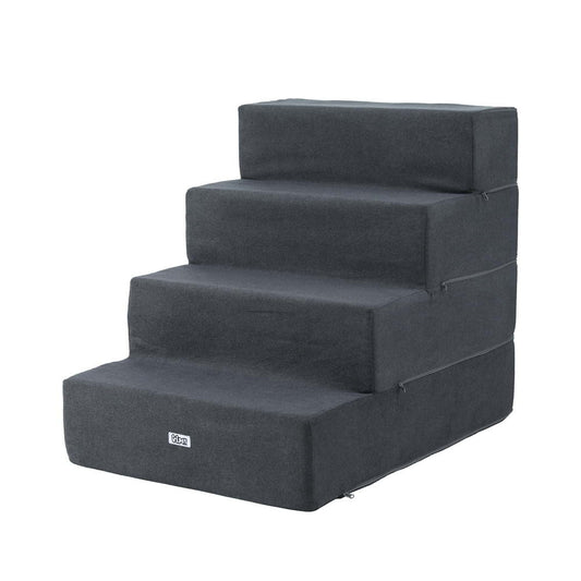 i.Pet Dog Ramp Foam 4 Steps Portable Stairs For Sofa Bed Cat Ladder