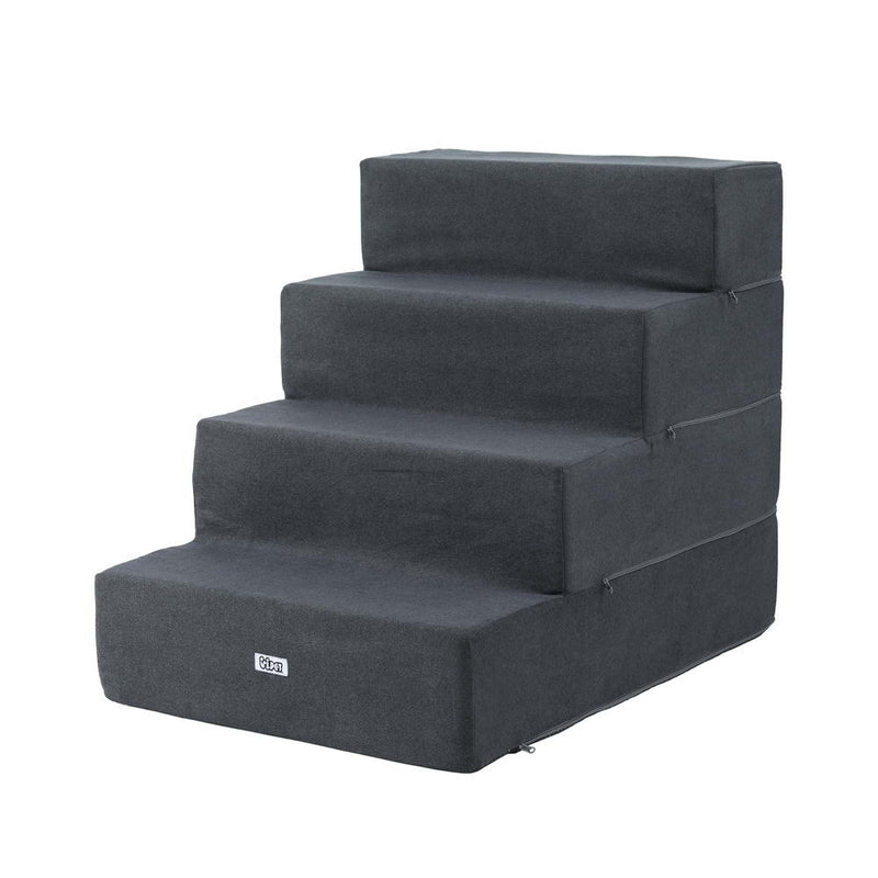i.Pet Dog Ramp Foam 4 Steps Portable Stairs For Sofa Bed Cat Ladder