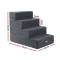 i.Pet Dog Ramp Foam 4 Steps Portable Stairs For Sofa Bed Cat Ladder