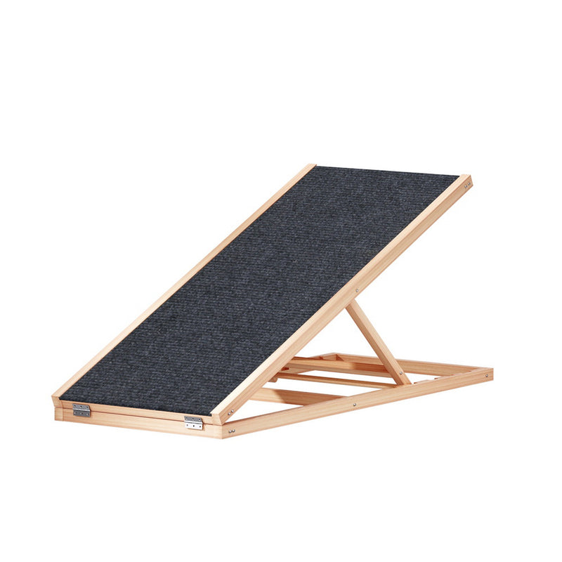 i.Pet Dog Ramp 100cm Wooden Stairs Bed Sofa Car Foldable
