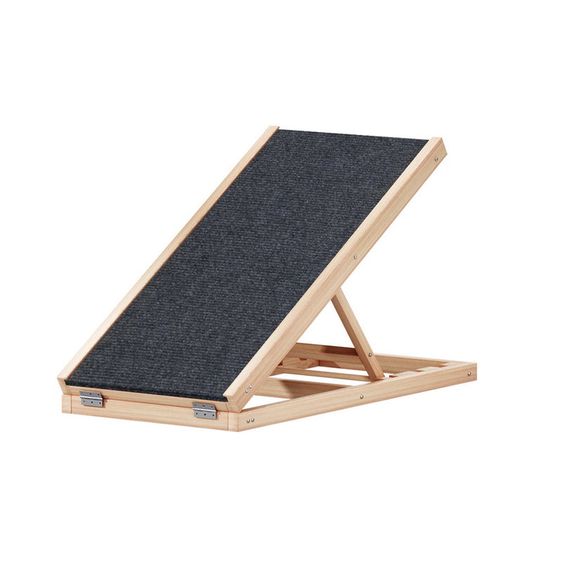 i.Pet Dog Ramp 70cm Adjustable Wooden Steps Foldable