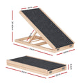 i.Pet Dog Ramp 70cm Adjustable Wooden Steps Foldable
