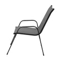 Gardeon 4PC Stackable Outdoor Dining Chairs Grey Patio Furniture