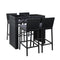 Gardeon 5 Piece Outdoor Bar Set Wicker Dining Table Stools