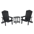Gardeon Adirondack Chair HDPE Black Outdoor Patio Lounge Furniture