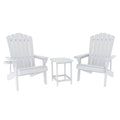Gardeon Adirondack Chair HDPE White Outdoor Patio Furniture