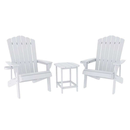 Gardeon Adirondack Chair HDPE White Outdoor Patio Furniture