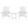 Gardeon Adirondack Chair HDPE White Outdoor Patio Furniture