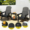 Gardeon Folding Adirondack Chair HDPE Black Outdoor Patio