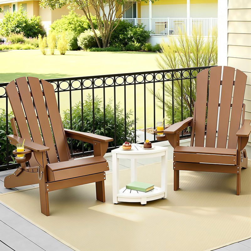Gardeon Outdoor Folding Adirondack Chair HDPE Patio Furniture Beach