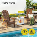 Gardeon Outdoor Folding Adirondack Chair HDPE Patio Furniture Beach
