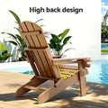 Gardeon Outdoor Folding Adirondack Chair HDPE Patio Furniture Beach