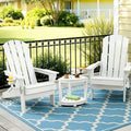 Gardeon Folding Adirondack Chair HDPE White Outdoor Patio Beach