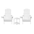 Gardeon Folding Adirondack Chair HDPE White Outdoor Patio Beach