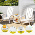 Gardeon Folding Adirondack Chair HDPE White Outdoor Patio Beach