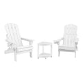 Gardeon Folding Adirondack Chair HDPE White Outdoor Patio Beach