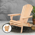 Gardeon Adirondack Chair Wooden Garden Patio Furniture Natural
