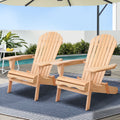 Gardeon Adirondack Chair Wooden Garden Patio Furniture Set 2