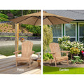 Gardeon Adirondack Chair Wooden Garden Patio Furniture Set 2