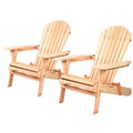 Gardeon Adirondack Chair Wooden Garden Patio Furniture Set 2