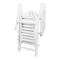 Gardeon 3PC Adirondack Chair Set White Wood Outdoor Patio Lounge