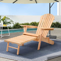 Gardeon Outdoor Sun Lounge Beach Chairs Patio Furniture Wooden Adirondack Garden