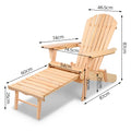 Gardeon Outdoor Sun Lounge Beach Chairs Patio Furniture Wooden Adirondack Garden
