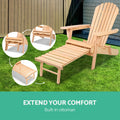 Gardeon Outdoor Sun Lounge Beach Chairs Patio Furniture Wooden Adirondack Garden
