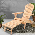 Gardeon Outdoor Sun Lounge Beach Chairs Patio Furniture Wooden Adirondack Garden