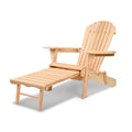 Gardeon Outdoor Sun Lounge Beach Chairs Patio Furniture Wooden Adirondack Garden