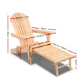 Gardeon Adirondack Wooden Outdoor Chairs Patio Furniture 2PC Natural