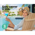Gardeon Adirondack Wooden Outdoor Chairs Patio Furniture 2PC Natural