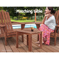 Gardeon Coffee Side Table Wood Outdoor Furniture Garden Brown