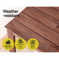 Gardeon Coffee Side Table Wood Outdoor Furniture Garden Brown