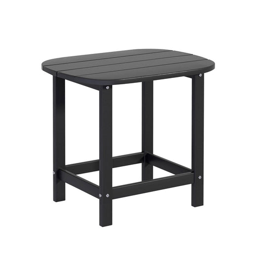 Gardeon Outdoor Coffee Table HDPE Black Patio Camping Garden Desk