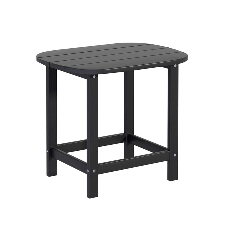 Gardeon Outdoor Coffee Table HDPE Black Patio Camping Garden Desk