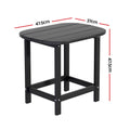 Gardeon Outdoor Coffee Table HDPE Black Patio Camping Garden Desk