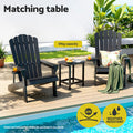 Gardeon Outdoor Coffee Table HDPE Black Patio Camping Garden Desk