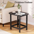 Gardeon Outdoor Coffee Table HDPE Black Patio Camping Garden Desk