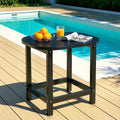Gardeon Outdoor Coffee Table HDPE Black Patio Camping Garden Desk