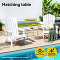 Gardeon Outdoor Coffee Side Table HDPE White Patio Furniture
