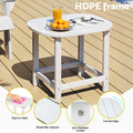 Gardeon Outdoor Coffee Side Table HDPE White Patio Furniture