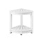 Gardeon Outdoor Coffee Table HDPE White Corner Desk Storage Shelf