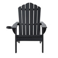 Gardeon Adirondack Chair HDPE Black Outdoor Patio Lounge Garden Furniture