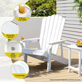 Gardeon Outdoor Adirondack Chair HDPE White Beach Lounge Patio